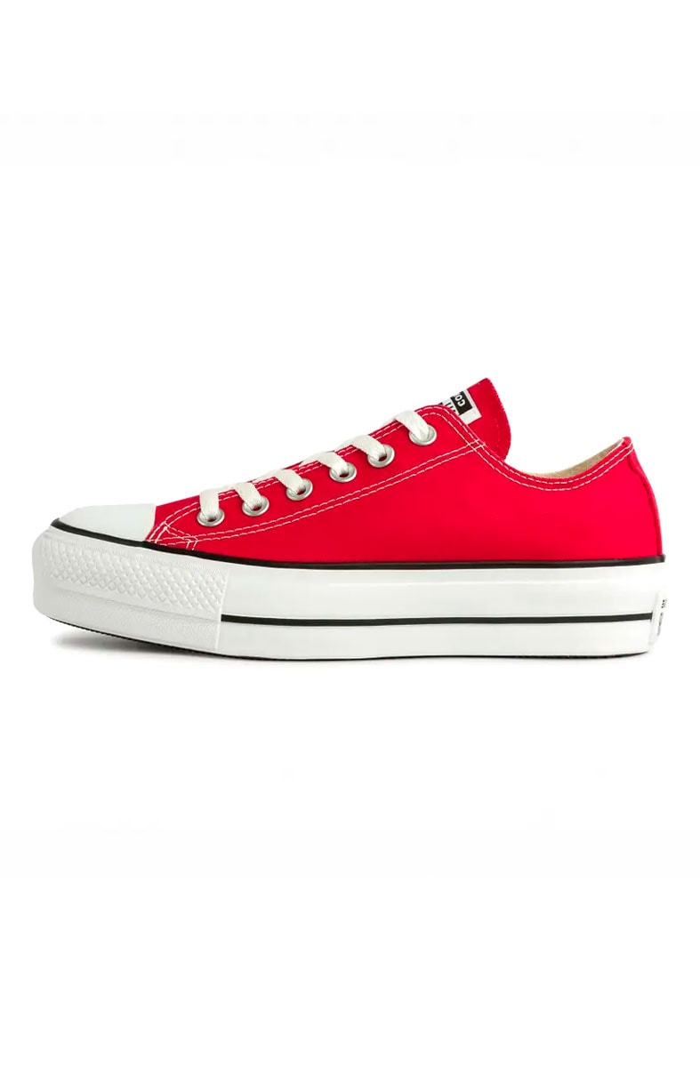 Tênis Converse Chuck Taylor All Star Lift Plataforma Low Vermelho/Branco