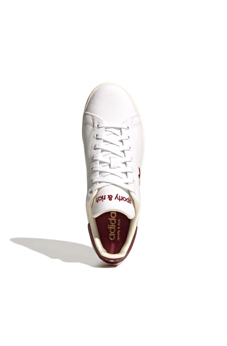 Tênis Adidas Stan Smith Sporty&Rich Branco/Bordo