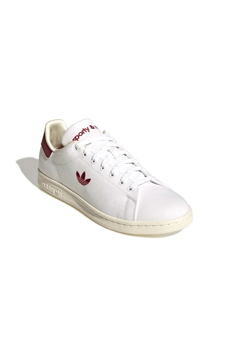 Tênis Adidas Stan Smith Sporty&Rich Branco/Bordo