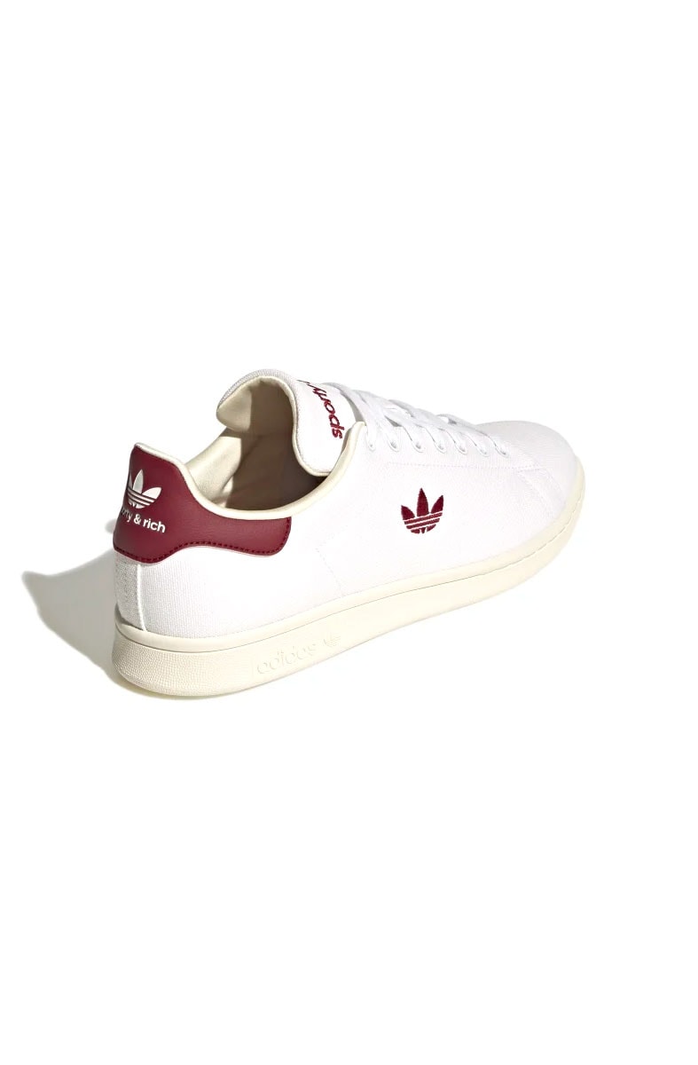 Tênis Adidas Stan Smith Sporty&Rich Branco/Bordo