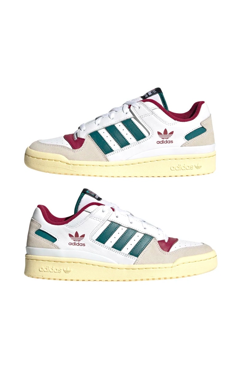 Tênis Adidas Forum Low CL Branco/Bordo/Verde