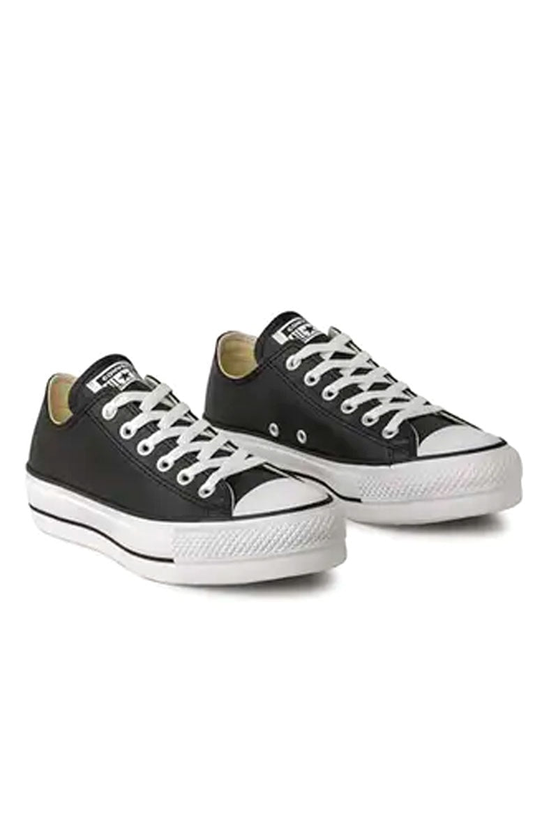 Tênis Converse Chuck Taylor All Star Lift Plataforma Couro Preto/Branco