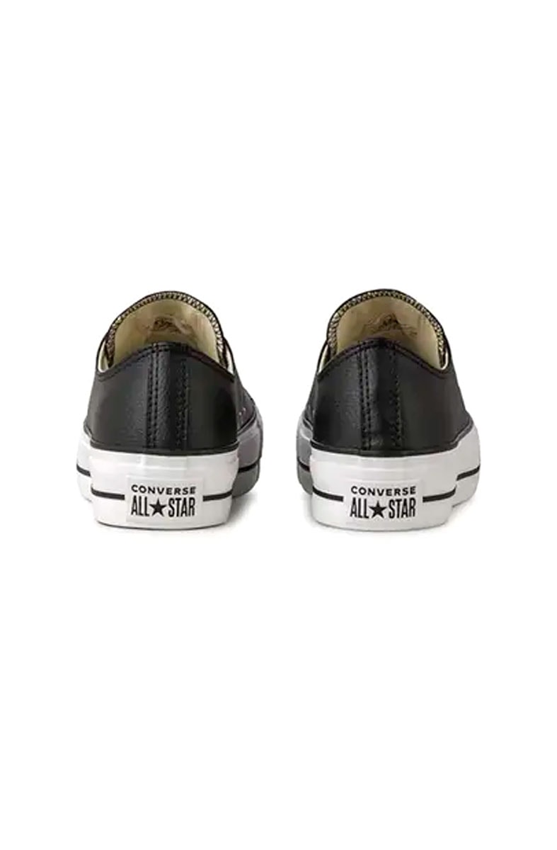 Tênis Converse Chuck Taylor All Star Lift Plataforma Couro Preto/Branco