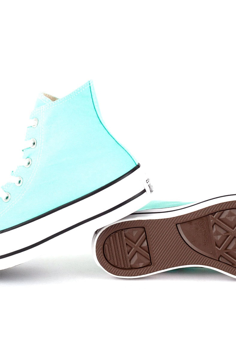 Tênis Converse Chuck Taylor All Star Lift Hi Plataforma Seasonal Verde/Branco