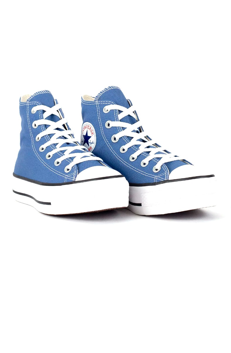 Tênis Converse Chuck Taylor All Star Lift Hi Plataforma Seasonal Azul/Branco