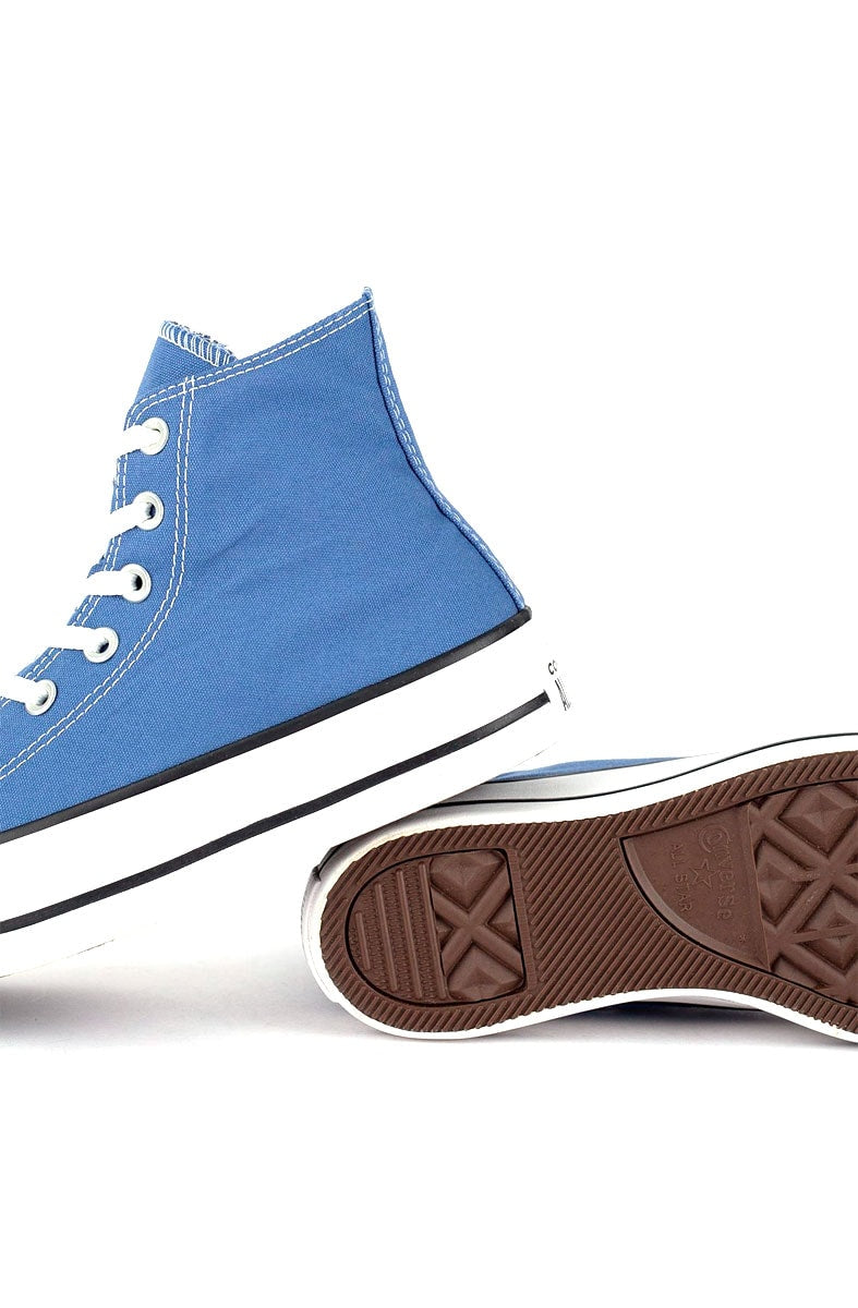 Tênis Converse Chuck Taylor All Star Lift Hi Plataforma Seasonal Azul/Branco