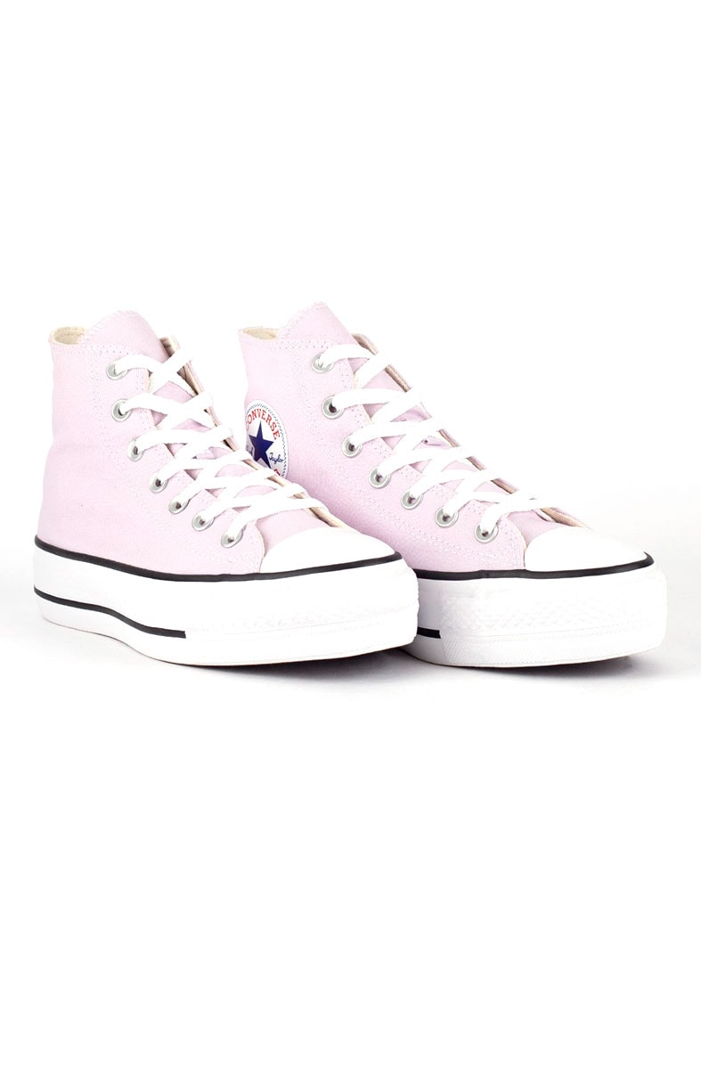 Tênis Converse Chuck Taylor All Star Lift Hi Plataforma Seasonal Rosa/Branco