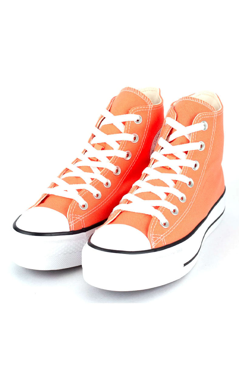 Tênis Converse Chuck Taylor All Star Lift Hi Plataforma Seasonal Laranja/Branco
