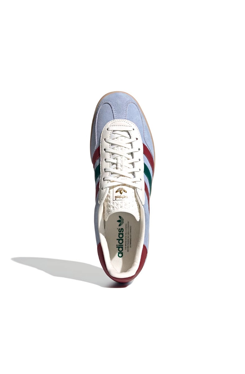Tênis Adidas Gazelle Indoor Azul Claro/Bordô/Verde