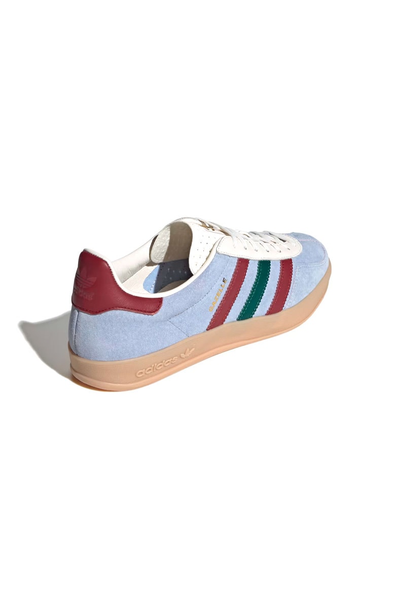 Tênis Adidas Gazelle Indoor Azul Claro/Bordô/Verde