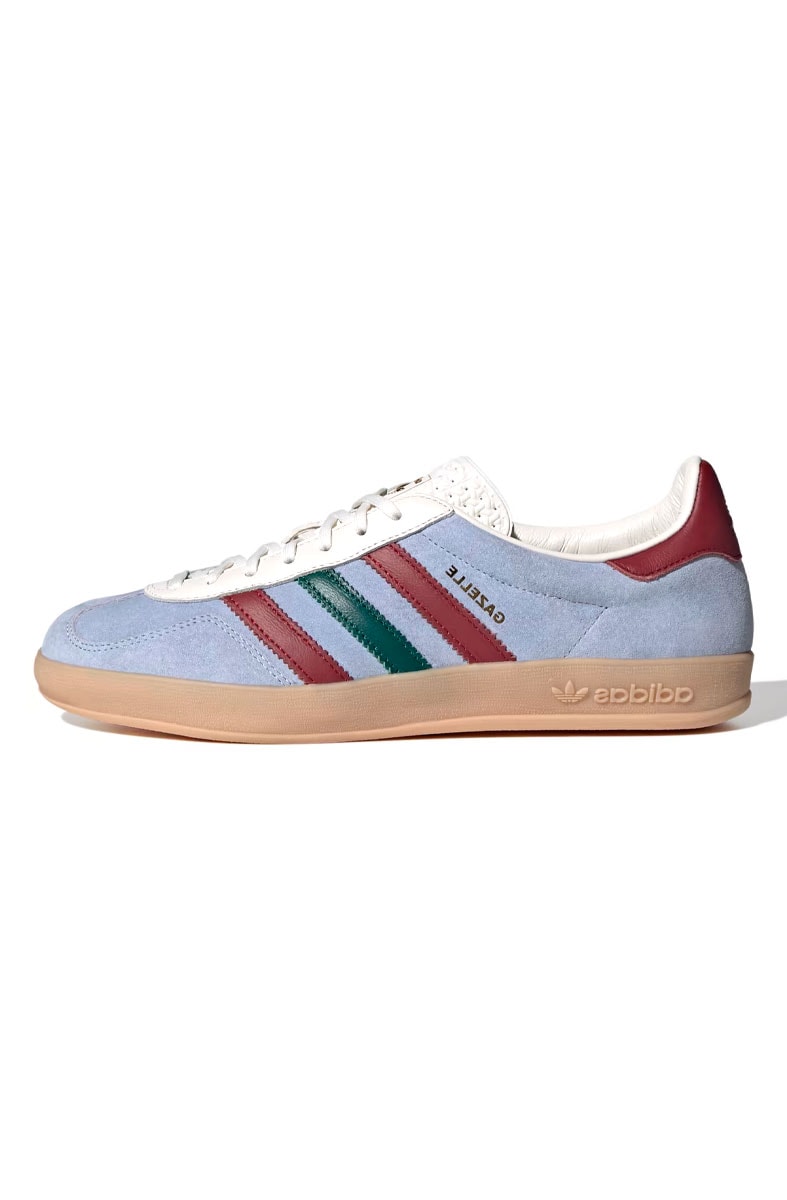Tênis Adidas Gazelle Indoor Azul Claro/Bordô/Verde