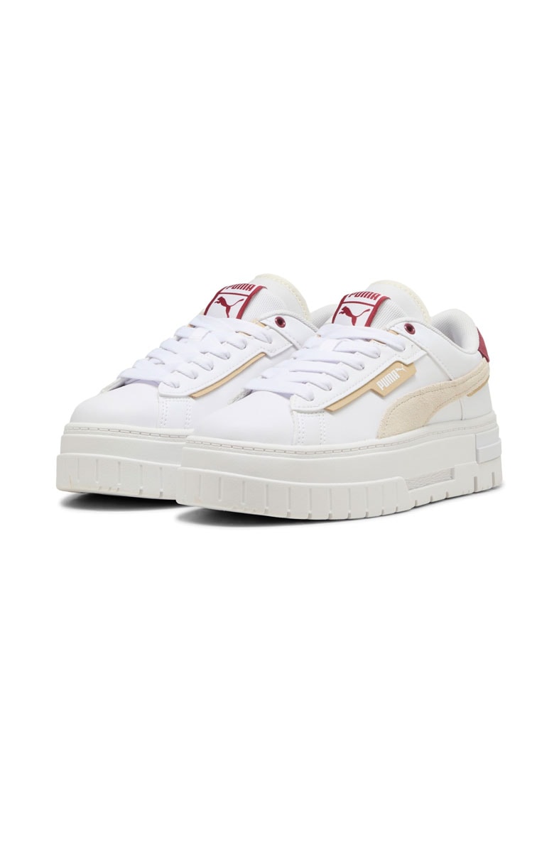 Tênis Puma Mayze Crashed Feminino Branco/Bordo 392495-10