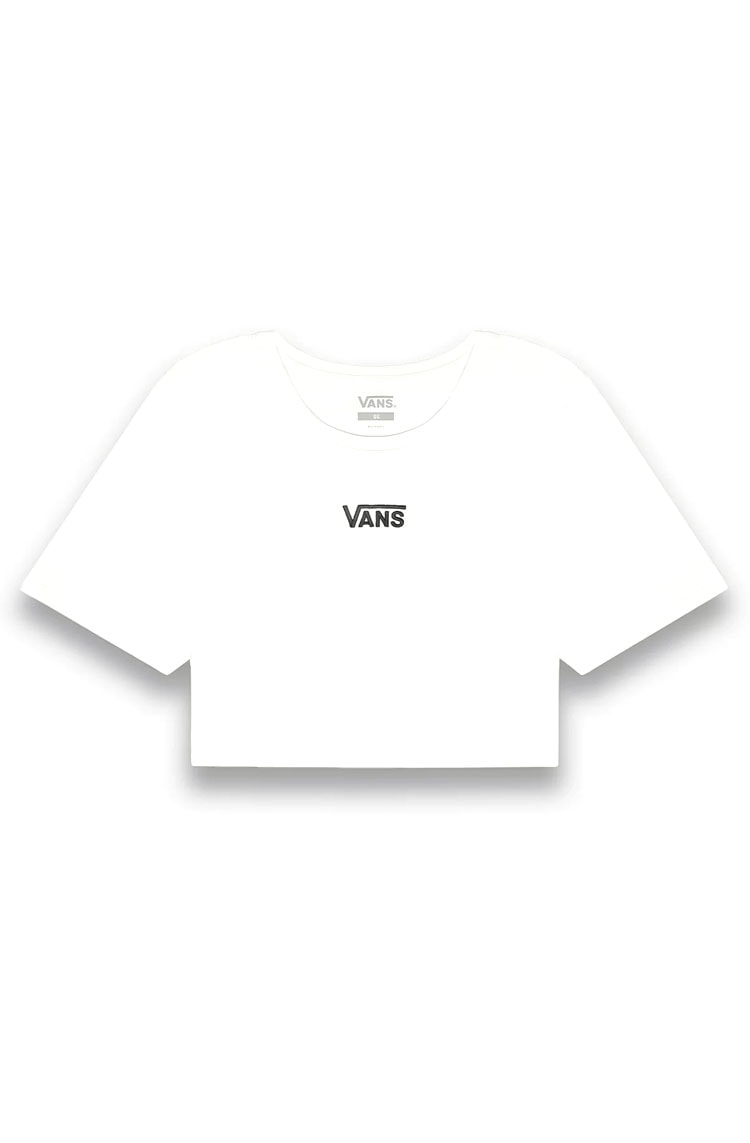 Camiseta Vans Cropped Feminina Flying V Crew Branco