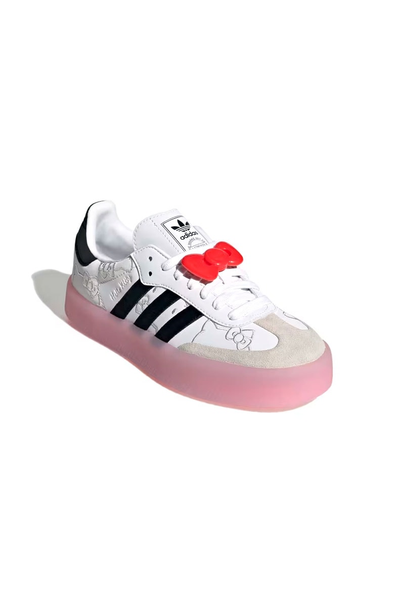 Tênis Adidas Sambae Hello Kitty Branco/Preto/Rosa IG4450