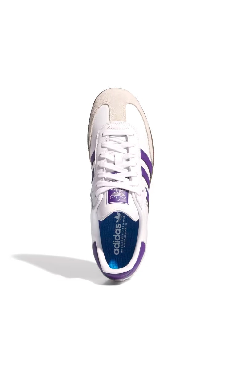 Tênis Adidas Samba ADV Branco/Roxo IE6613