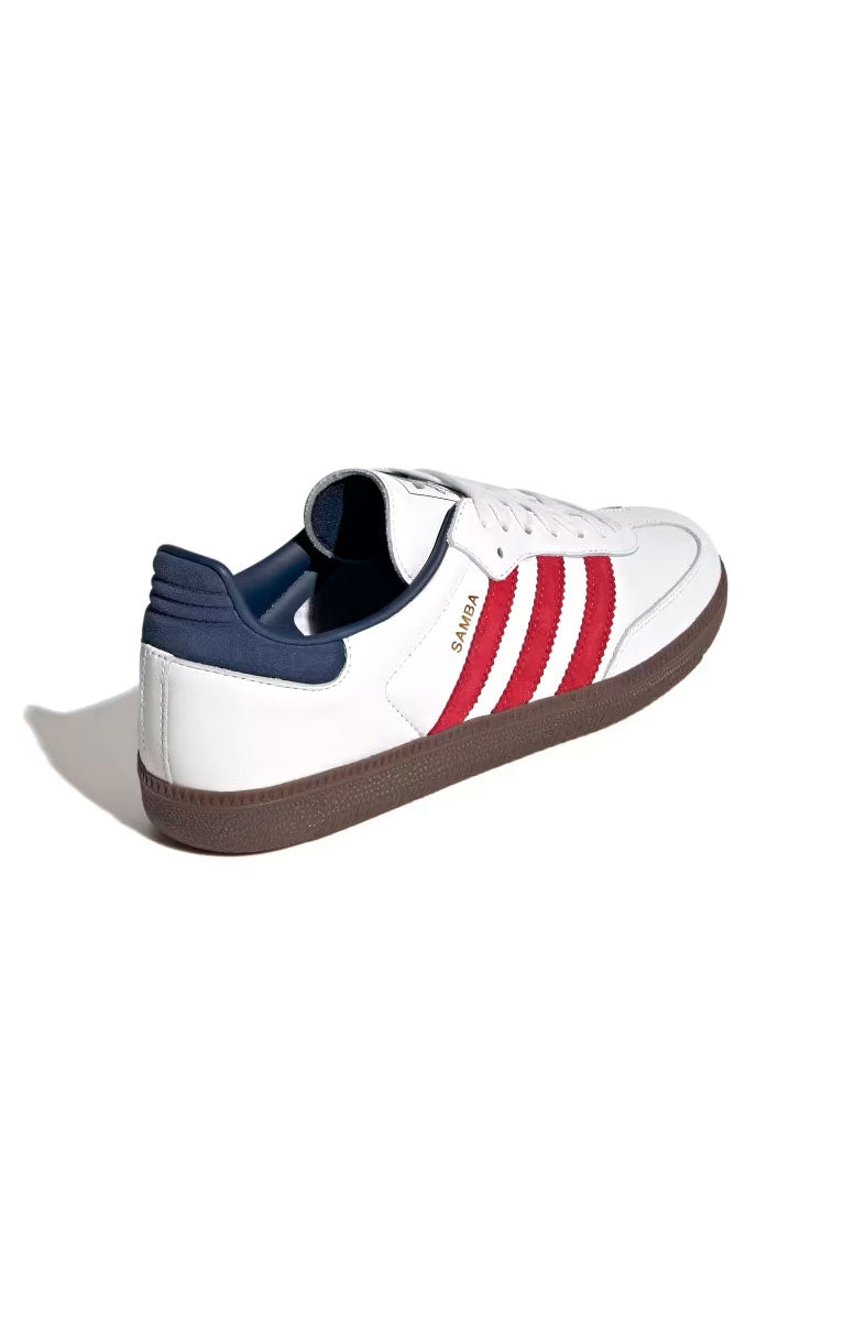 Tênis Adidas Samba OG Feminino Branco/Vermelho/Azul IH4881