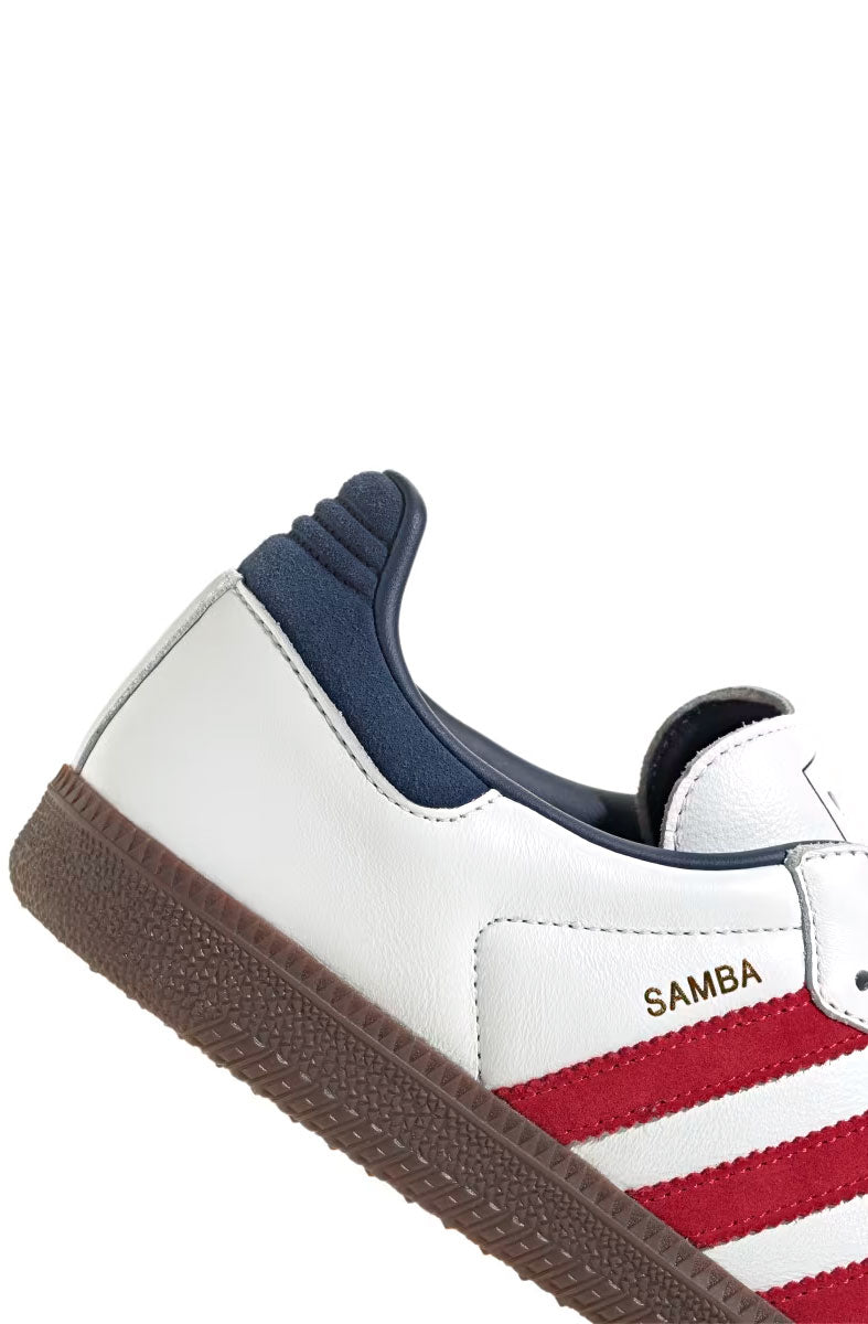 Tênis Adidas Samba OG Feminino Branco/Vermelho/Azul IH4881