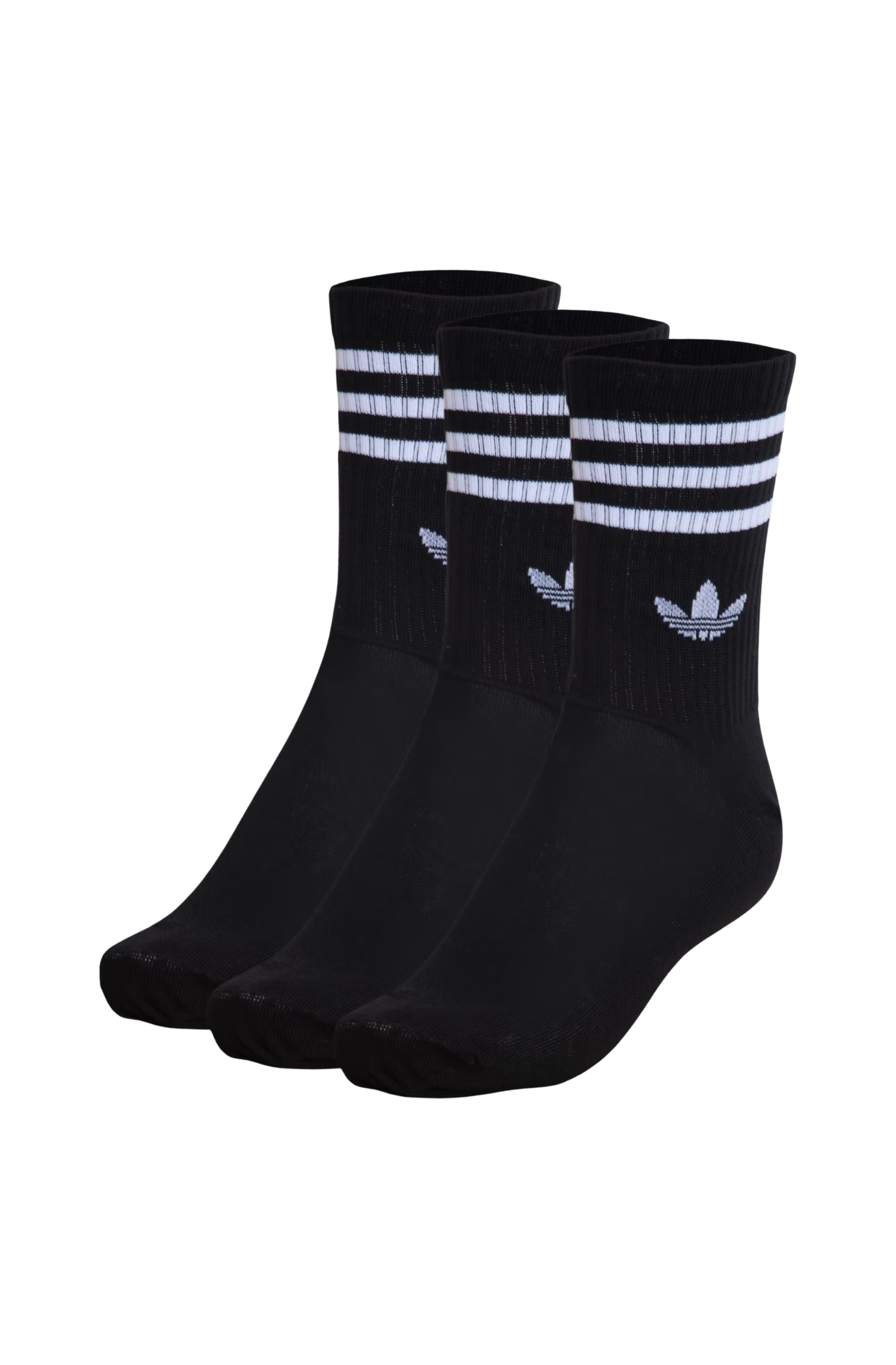 Meia Adidas 3-stripes Crew 3 Pares Preto