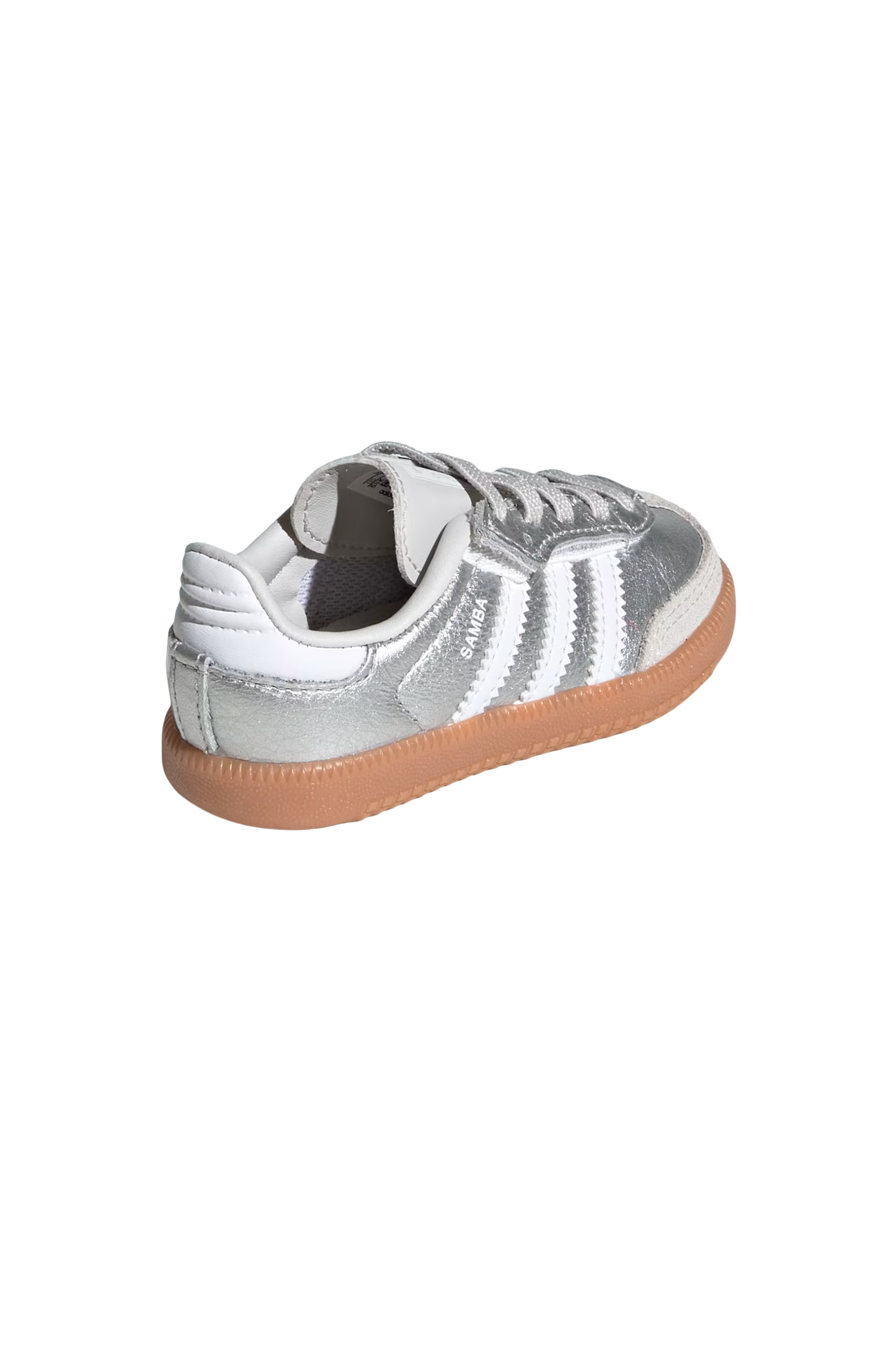 Tênis Adidas Samba OG Comfort Closure Elastic Lace Infantil Prata/Branco KK2346