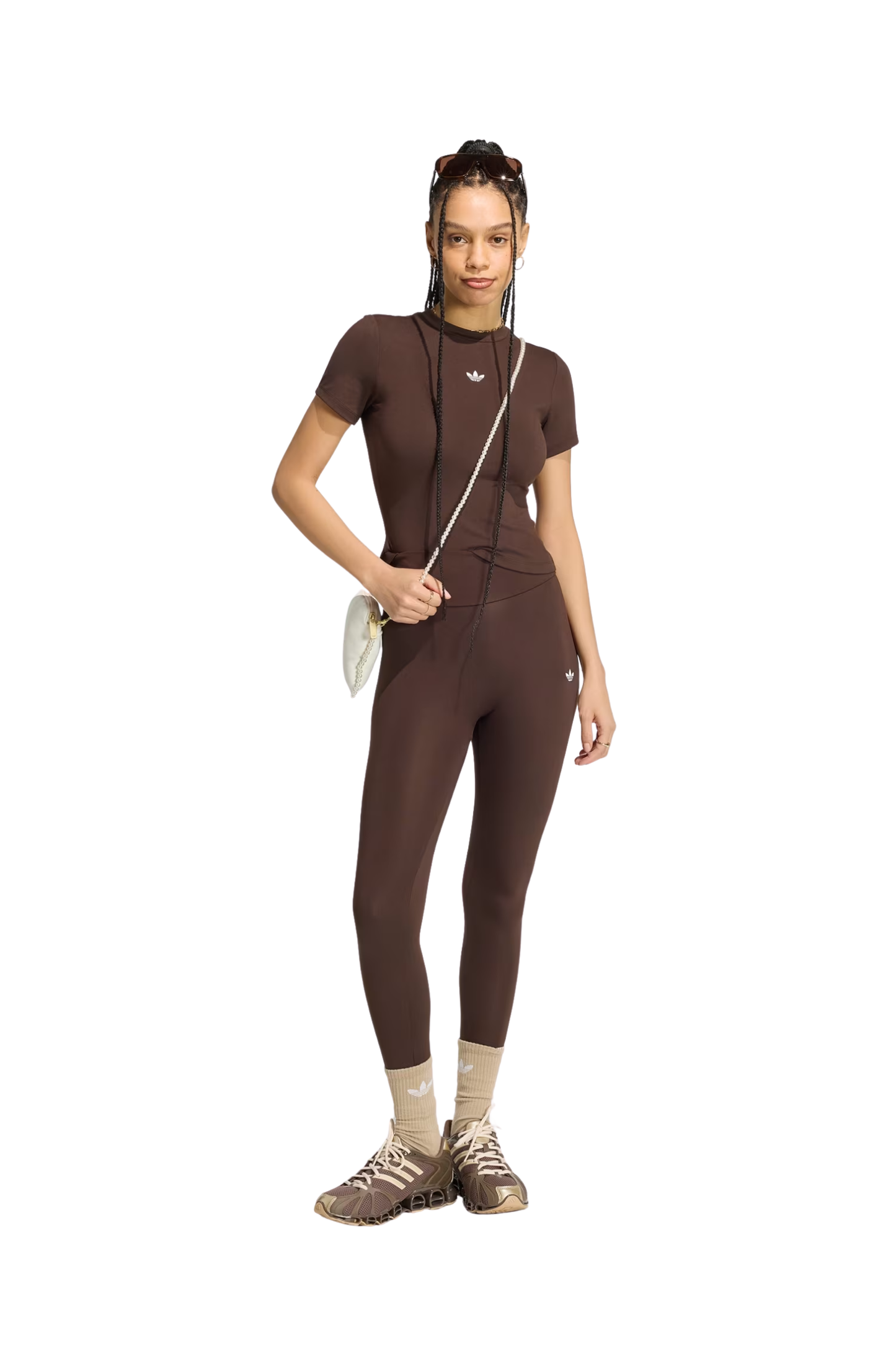 Calça Adidas Legging Originals Essentials Marrrom