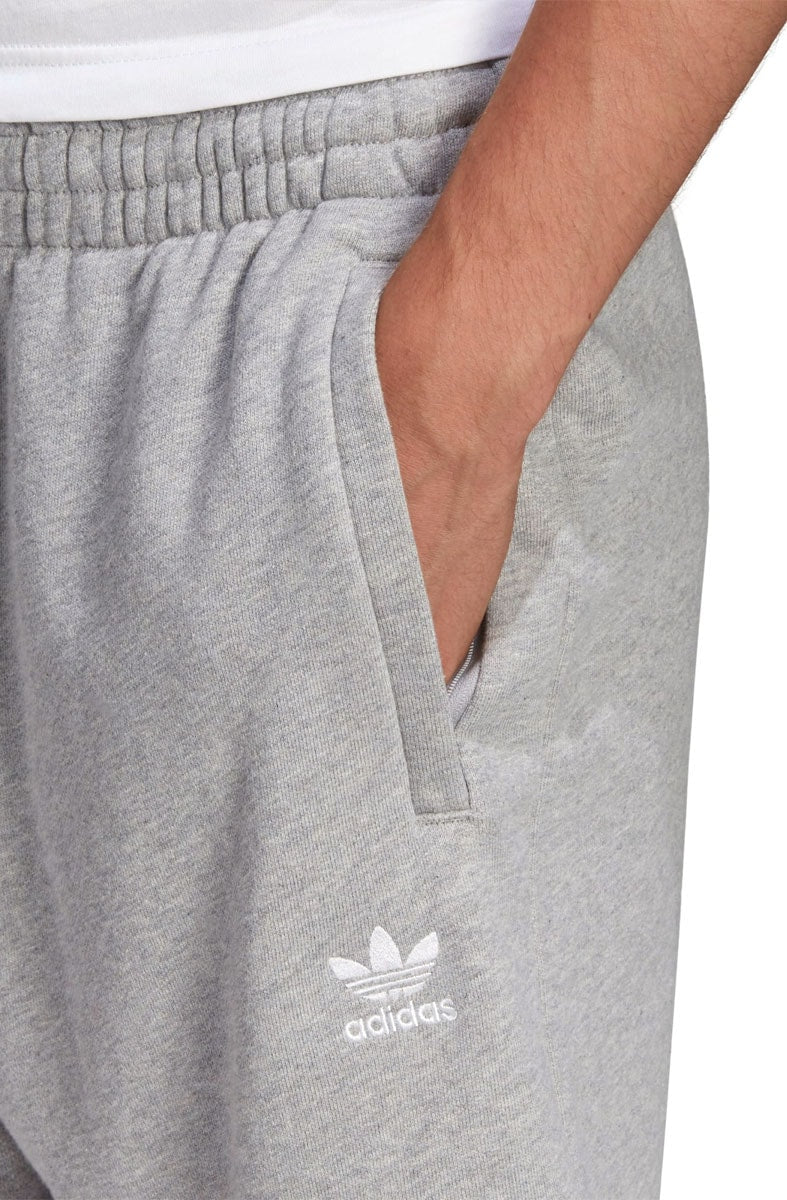 Bermuda Adidas Moletom Trefoil Essentials Cinza/Branco - NewSkull