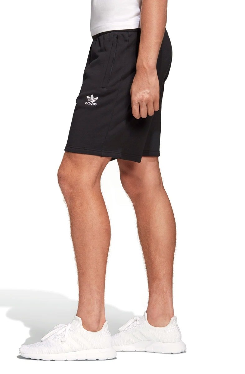Bermuda Adidas Moletom Trefoil Essentials Preto/Branco - NewSkull