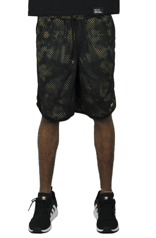 Bermuda Blunt Basquete NWE Camo Preto - NewSkull