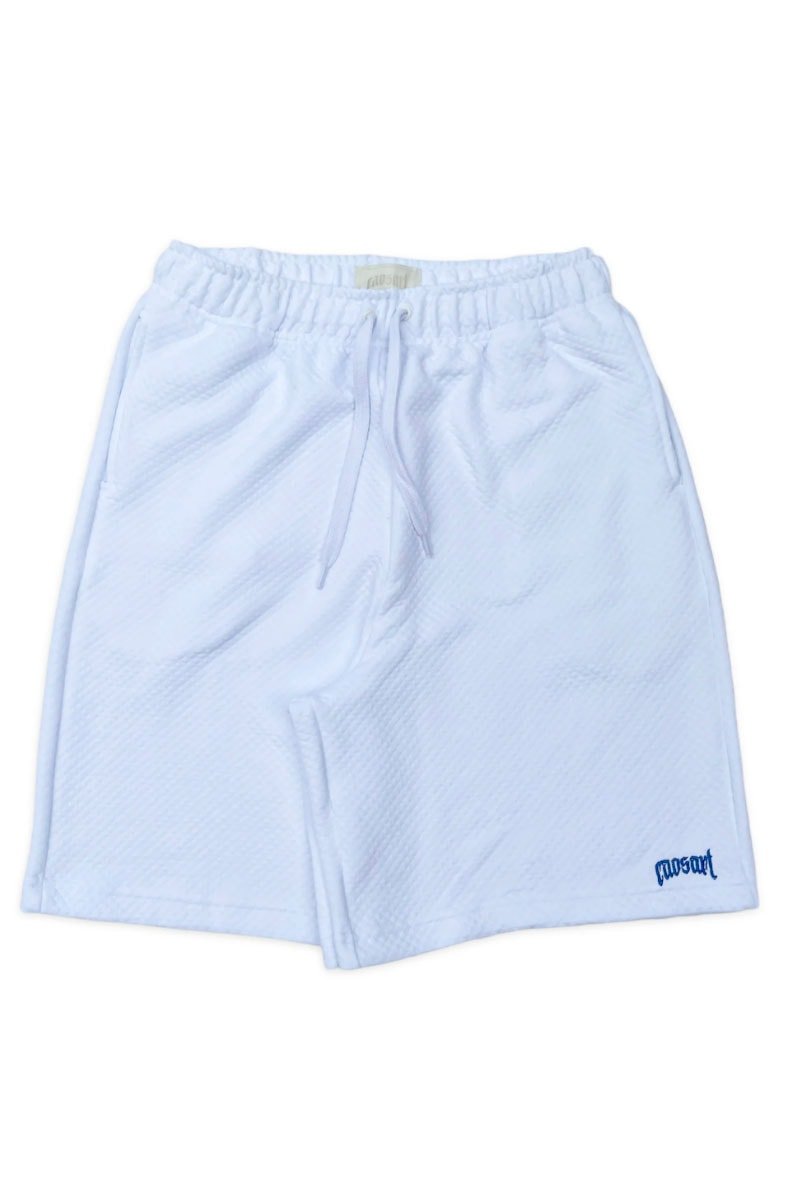 Bermuda Caos Art Ink Oversized Matelassê Branco - NewSkull