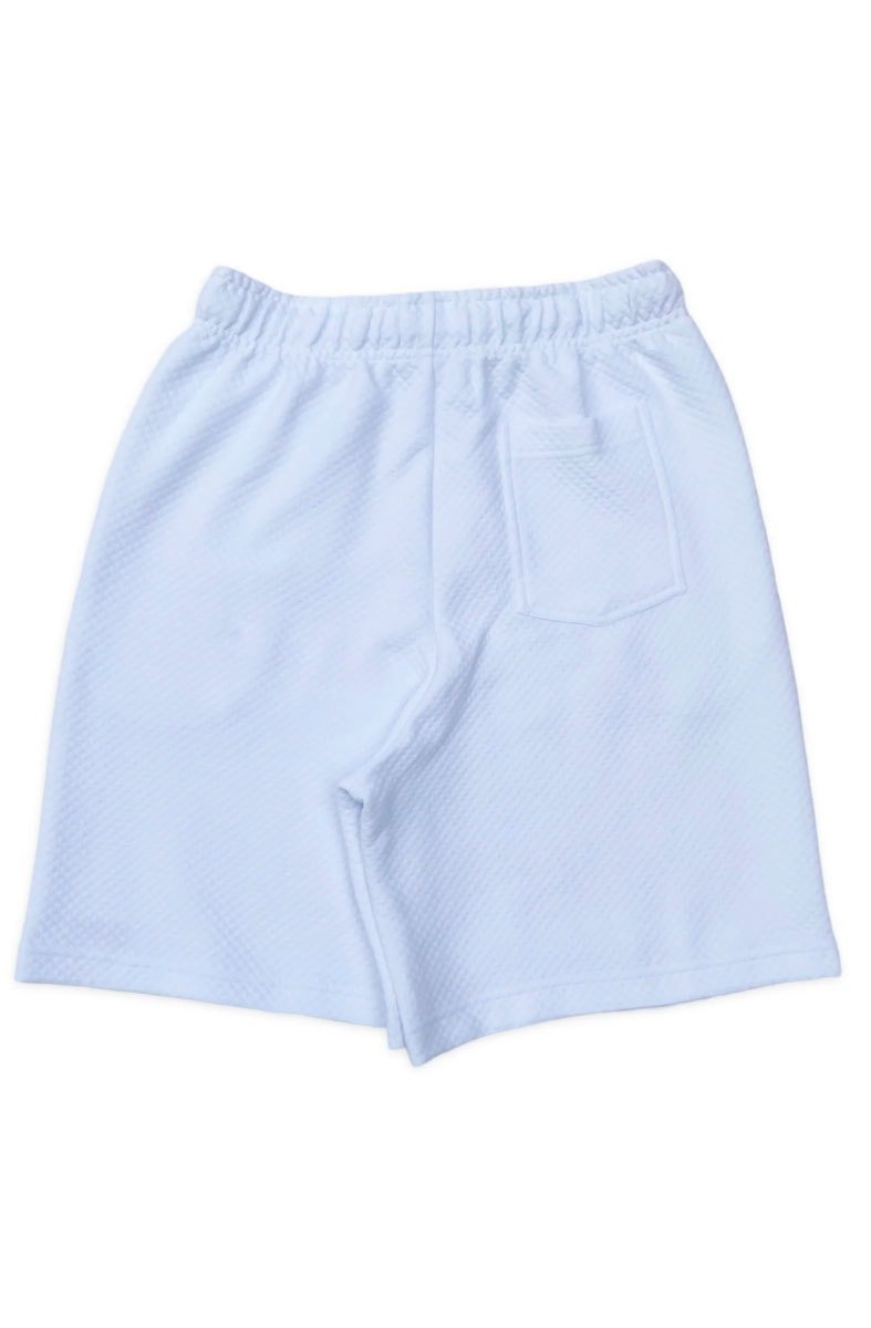 Bermuda Caos Art Ink Oversized Matelassê Branco - NewSkull