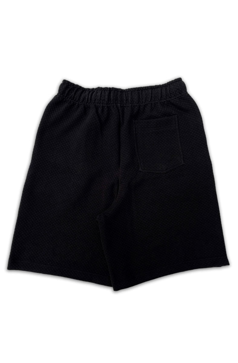 Bermuda Caos Art Ink Oversized Matelassê Preto - NewSkull