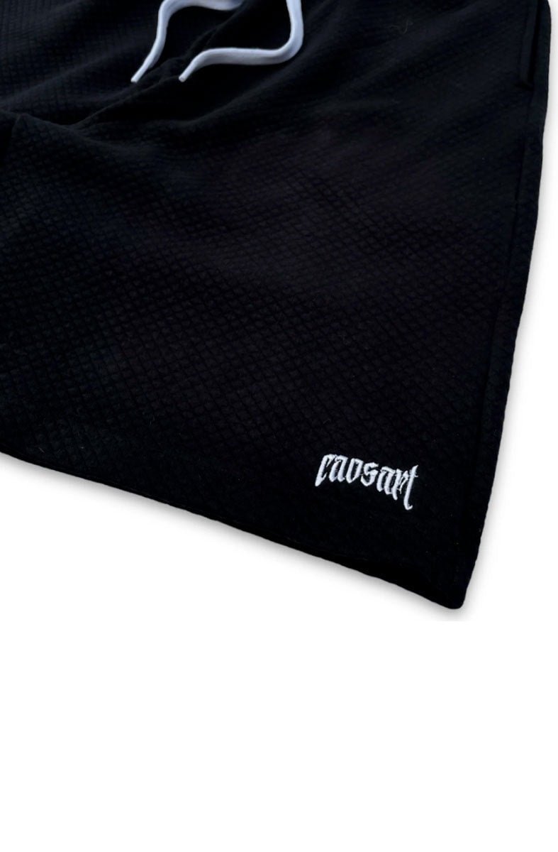 Bermuda Caos Art Ink Oversized Matelassê Preto - NewSkull