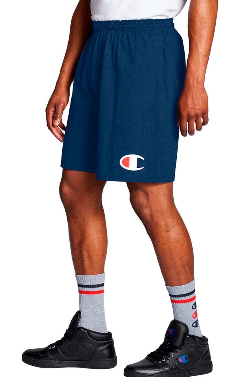 Bermuda Champion Moletom Jersey Logo Ink Marinho - NewSkull