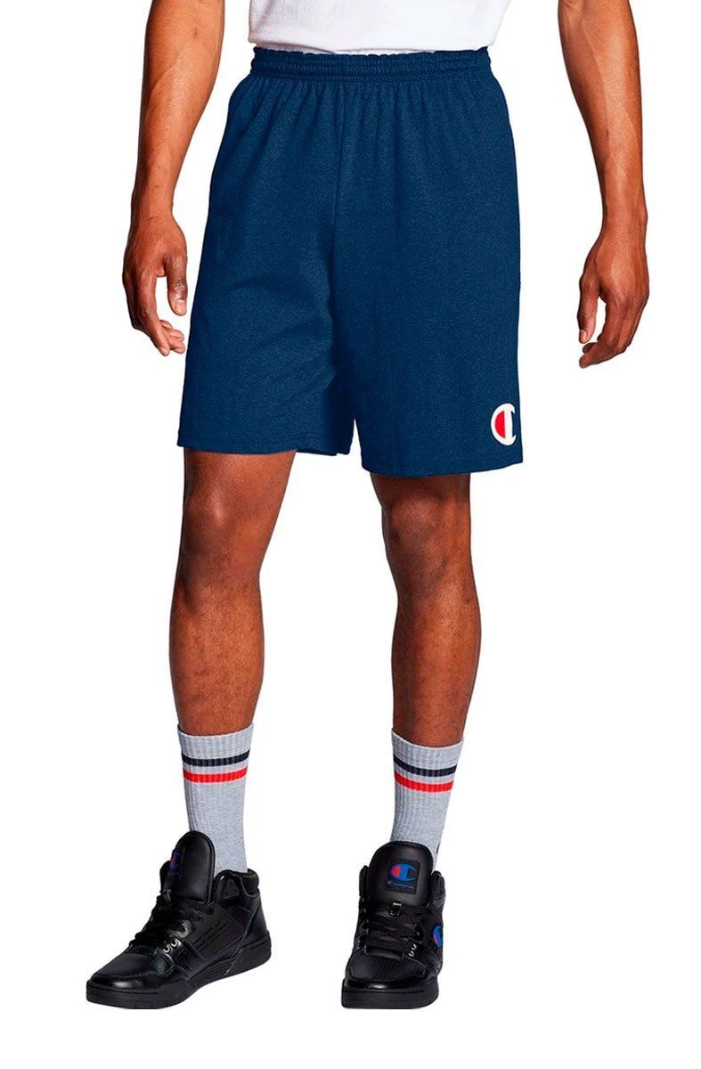 Bermuda Champion Moletom Jersey Logo Ink Marinho - NewSkull