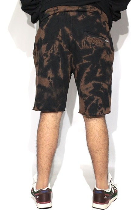 Bermuda de Moletom Blunt Tie Dye Mist Preta - NewSkull