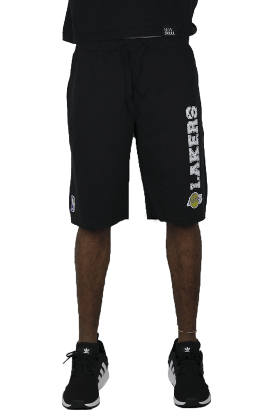 Bermuda de Moletom NBA Los Angeles Lakers Preto - NewSkull