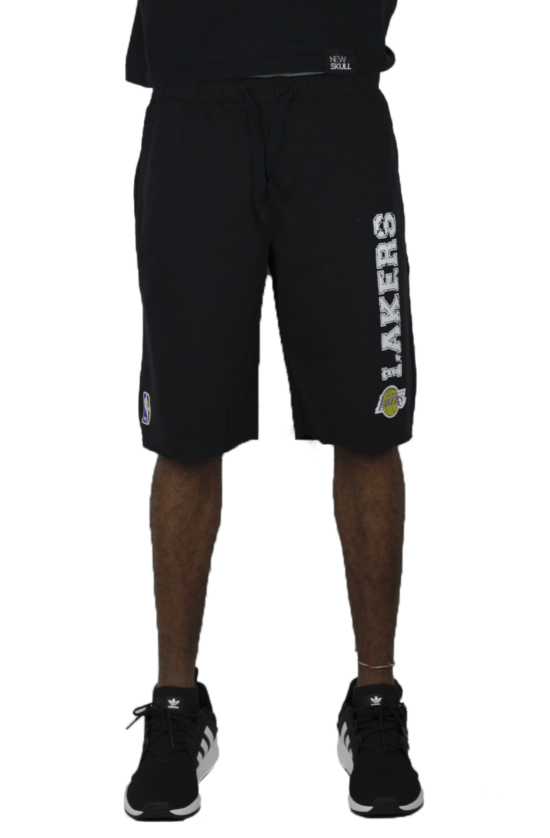 Bermuda de Moletom NBA Los Angeles Lakers Preto - NewSkull