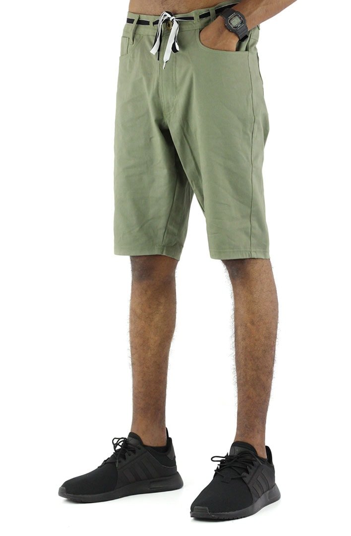 Bermuda NewSkull Sarja Lycra Cadarço Verde - NewSkull