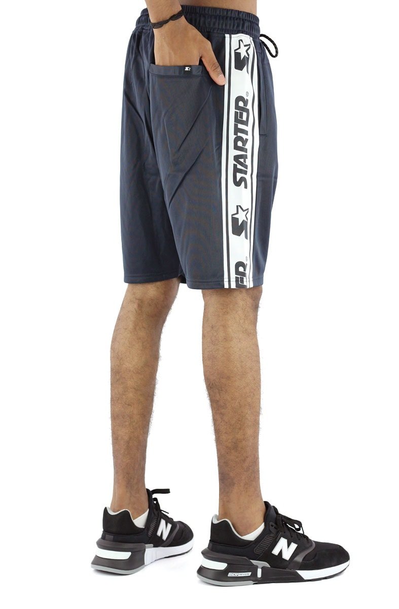 Bermuda STARTER Faixa Logo Azul/Branco - NewSkull