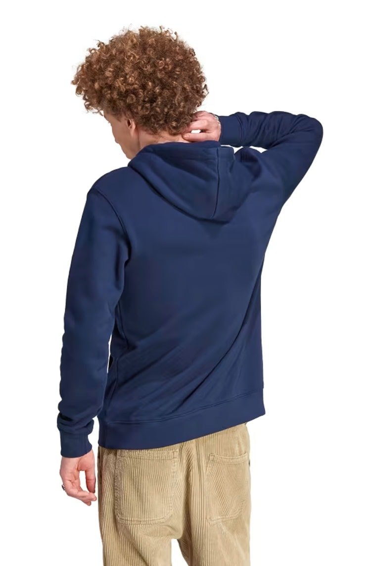 Blusa Adidas Moletinho Com Capuz Adicolor Classics Trefoil Azul Marinho - NewSkull