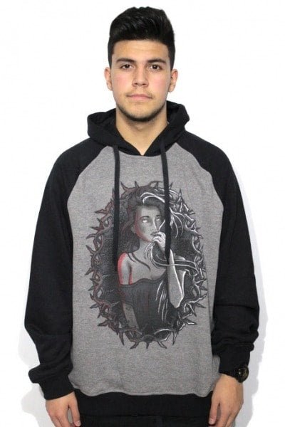 Blusa de Moletom Blunt Girl and Thorns - NewSkull