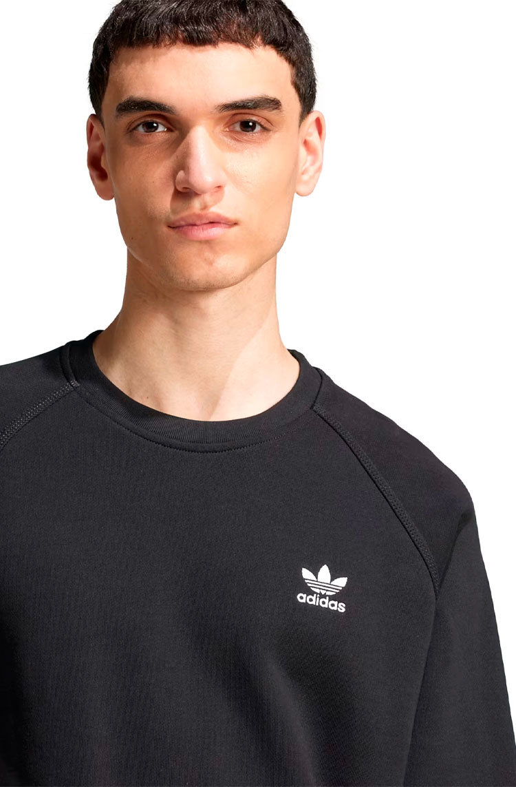 Blusa Moletinho Adidas Trefoil Essentials Crew Preto - NewSkull