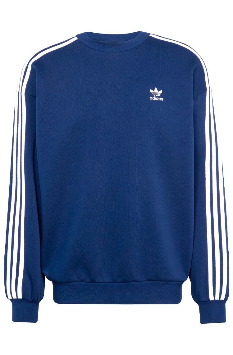 Blusa Moletom Adidas Adicolor Oversized Crew Azul Marinho/Branco - NewSkull