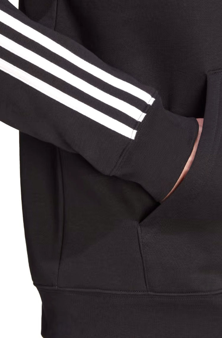Blusa Moletom Adidas Capuz Adicolor Classics 3 - Stripes Preto/Branco - NewSkull