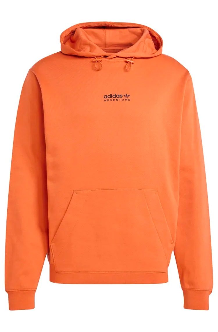 Blusa Moletom Adidas Capuz Adventure Laranja/Preto - NewSkull