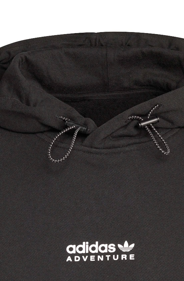Blusa Moletom Adidas Capuz Adventure Preto/Branco - NewSkull