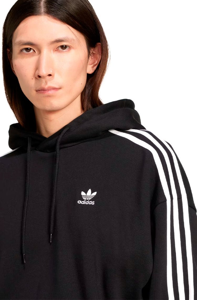 Blusa Moletom Adidas Capuz Baggy Adicolor Preto/Branco - NewSkull