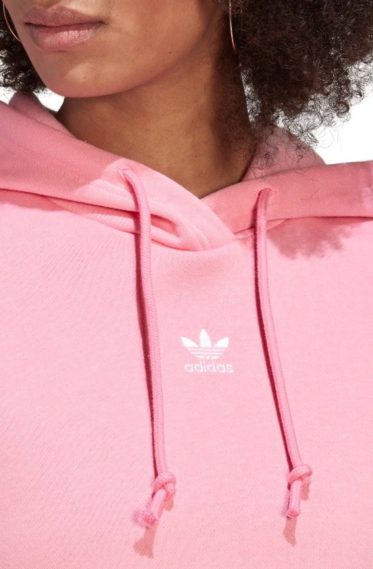 Blusa Moletom Adidas Hoodi Rosa/Branco - NewSkull