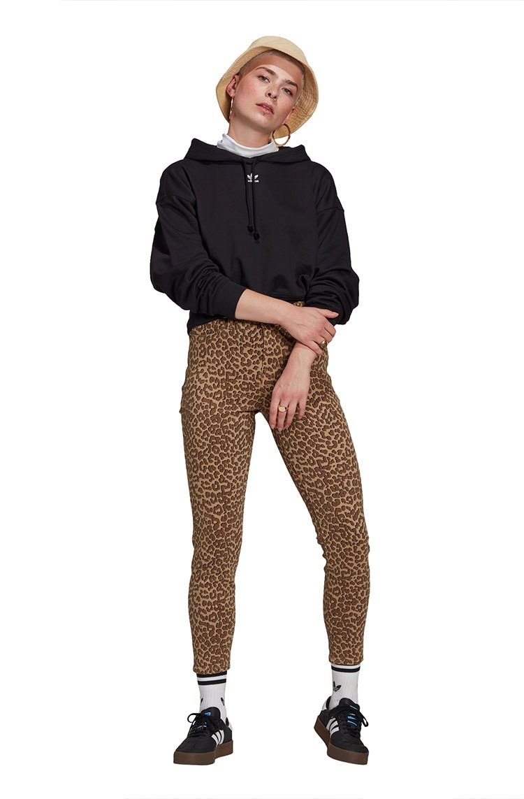 Blusa Moletom Adidas Hoodie Capuz Feminino Preto/Branco - NewSkull