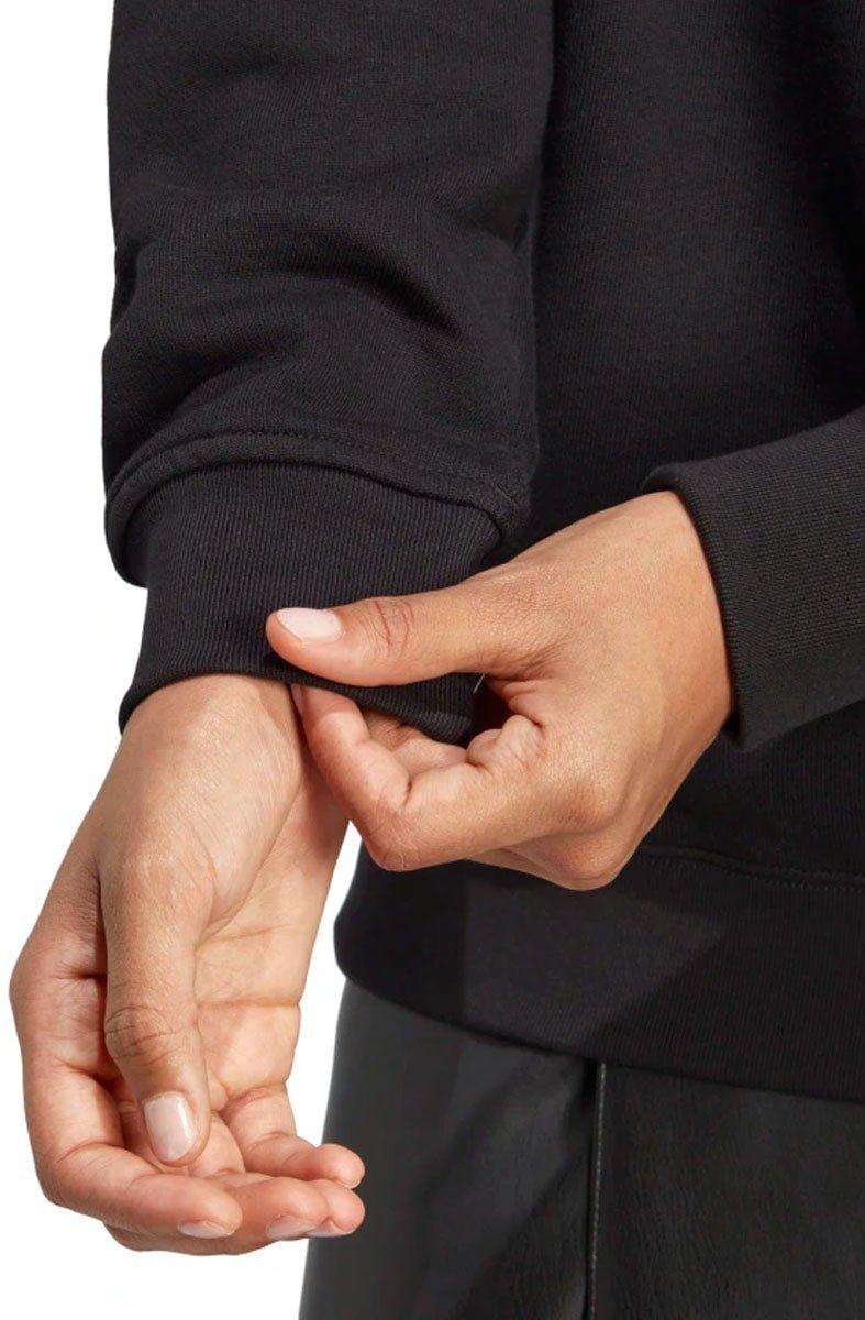 Blusa Moletom Adidas Trefoil Crew Feminino Preto/Branco - NewSkull