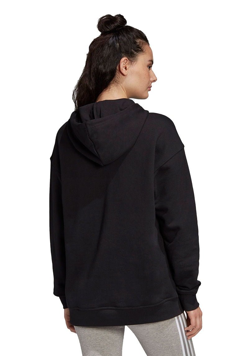 Blusa Moletom Adidas Trefol Capuz Feminino Preto/Branco - NewSkull